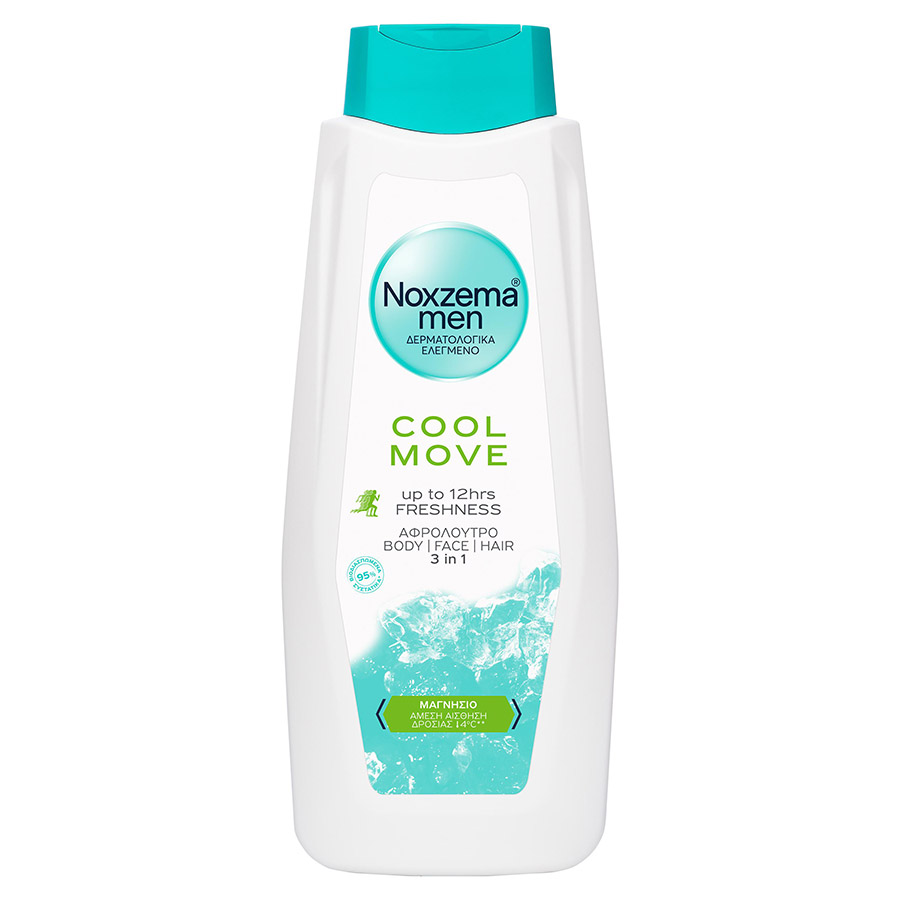 Noxzema Men Αφρόλουτρο 3σε1 Cool Move 750ml.