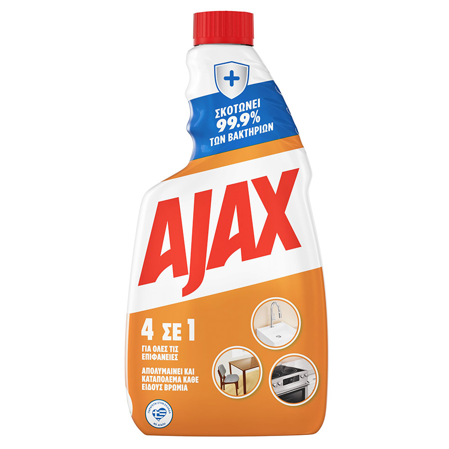 Ajax Καθαριστικό Επιφανειών 4σε1 Ανταλλακτικό 500ml.