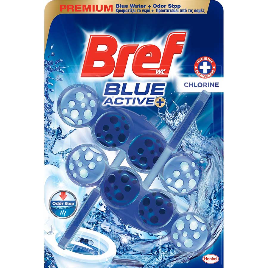 Bref Wc Blue Active Μπλοκ Τουαλέτας Hygiene 2x50γρ.