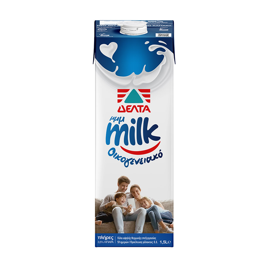 Δέλτα Μμμmilk Οικογενειακό Γάλα 3,5% Λιπαρά 1,5lt.