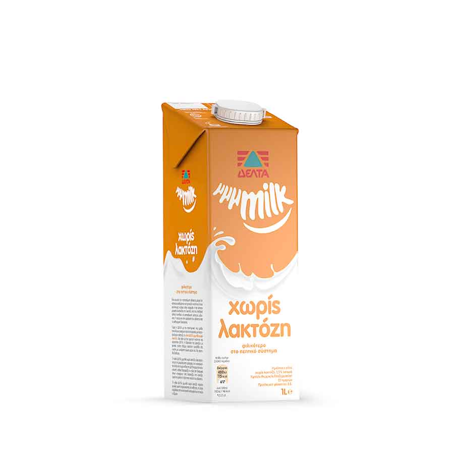 Δέλτα Μμμmilk Γάλα Χωρίς Λακτόζη Υψηλής Παστερίωσης 1lt.