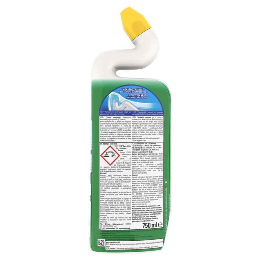 Duck Deep Action Gel Απολυμαντικό Καθαριστικό Λεκάνης Τουαλέτας Φρεσκάδα Πεύκου 750ml.
