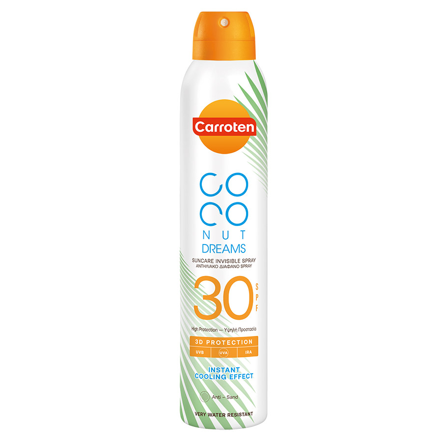 Carroten Coconut Dreams Αντηλιακό Ξηρό Mist Easy Spray SPF30 200ml.