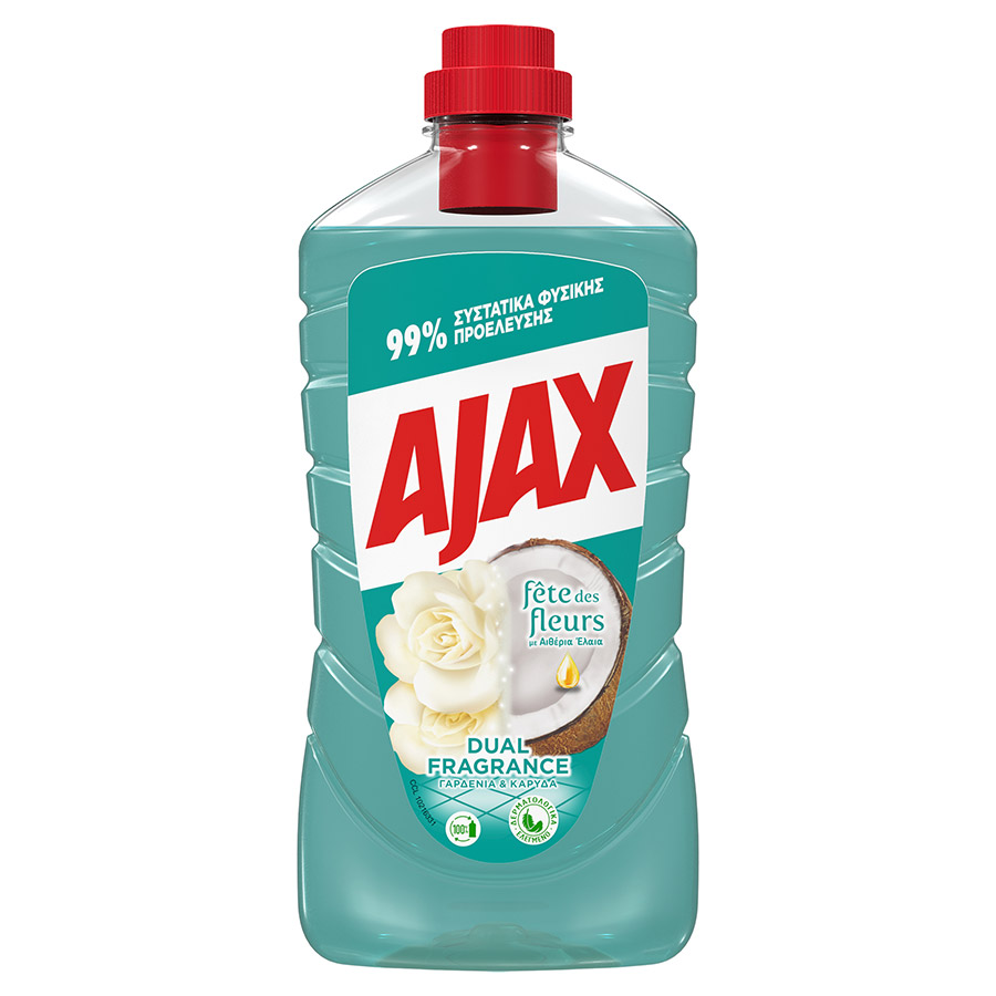 Ajax Fete Des Fleurs Υγρό Καθαριστικό Γαρδένια & Καρύδα 1lt.