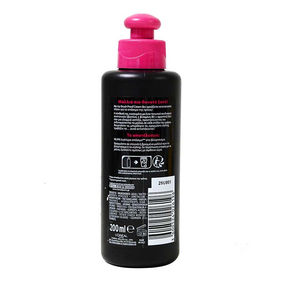 L'oreal Elvive Full Resist Κρέμα Μαλλιών Brush Proof 200ml.