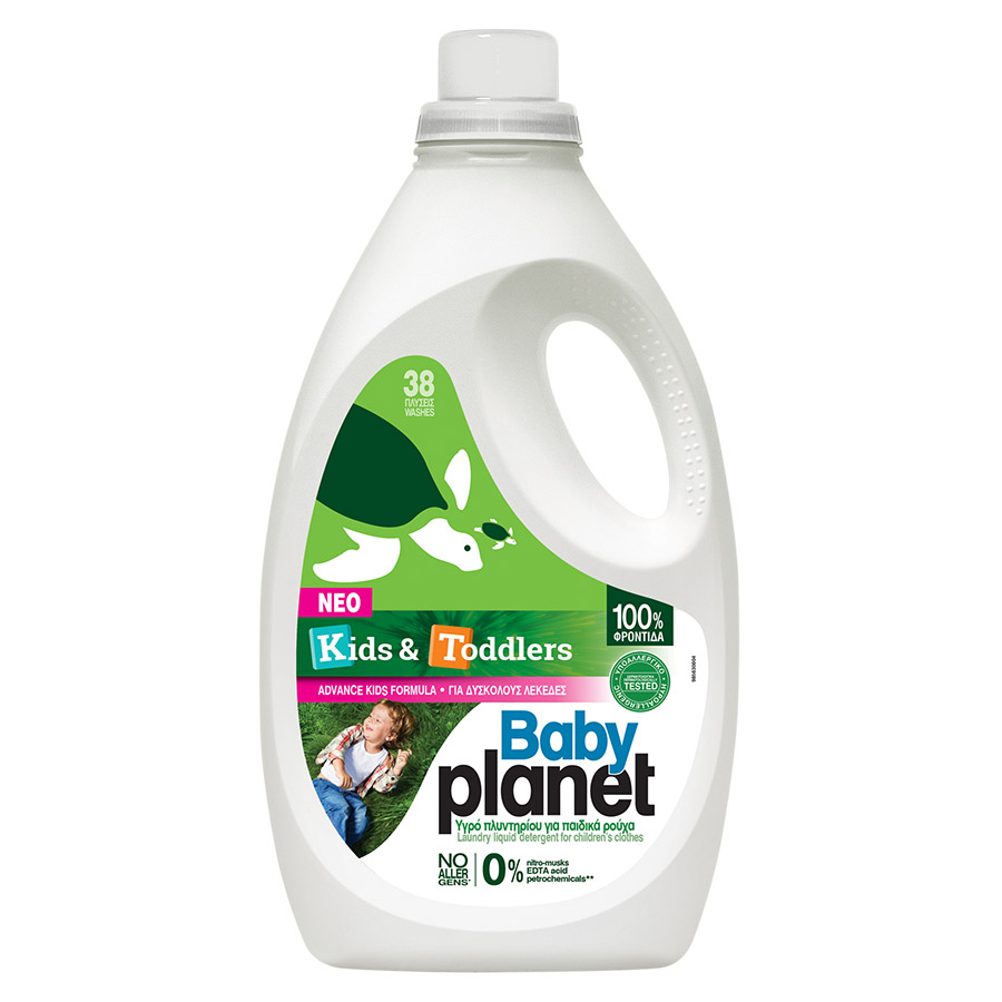 Planet Baby Υγρό Απορρυπαντικό Πλυντηρίου Ρούχων Kids & Toddlers 38mez. 2,204lt.