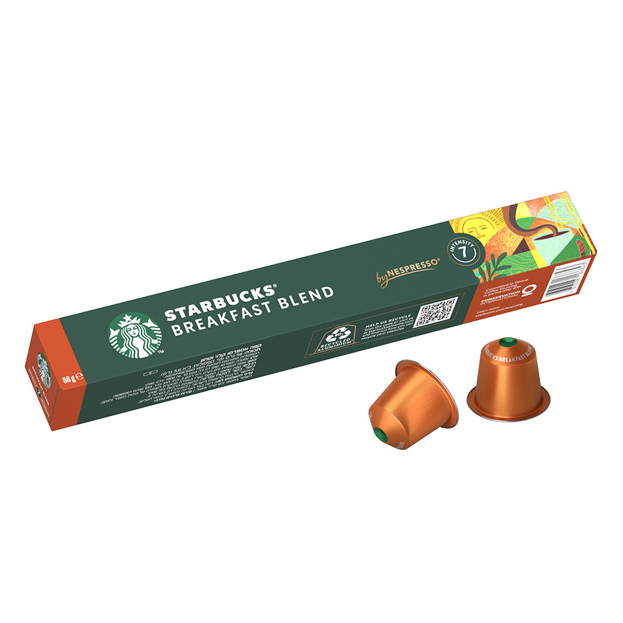 Starbucks Καφές Espresso Breakfast Blend Σε Κάψουλες 10τεμ. 56γρ.