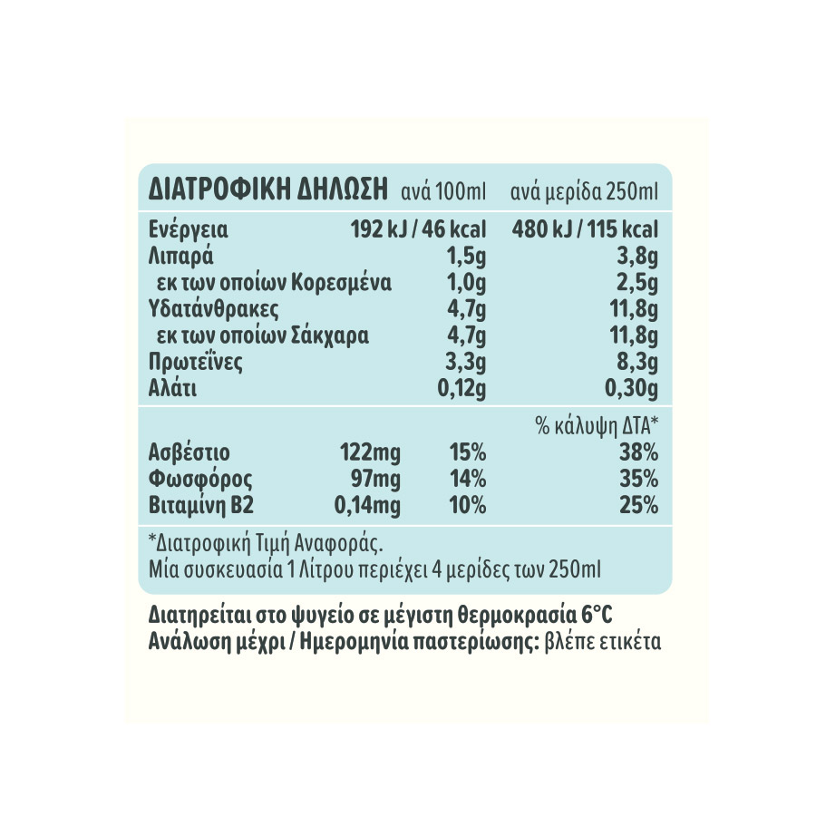 Δέλτα Καθημερινά Φρέσκο Γάλα Ελαφρύ 1,5% Λιπαρά 1lt.