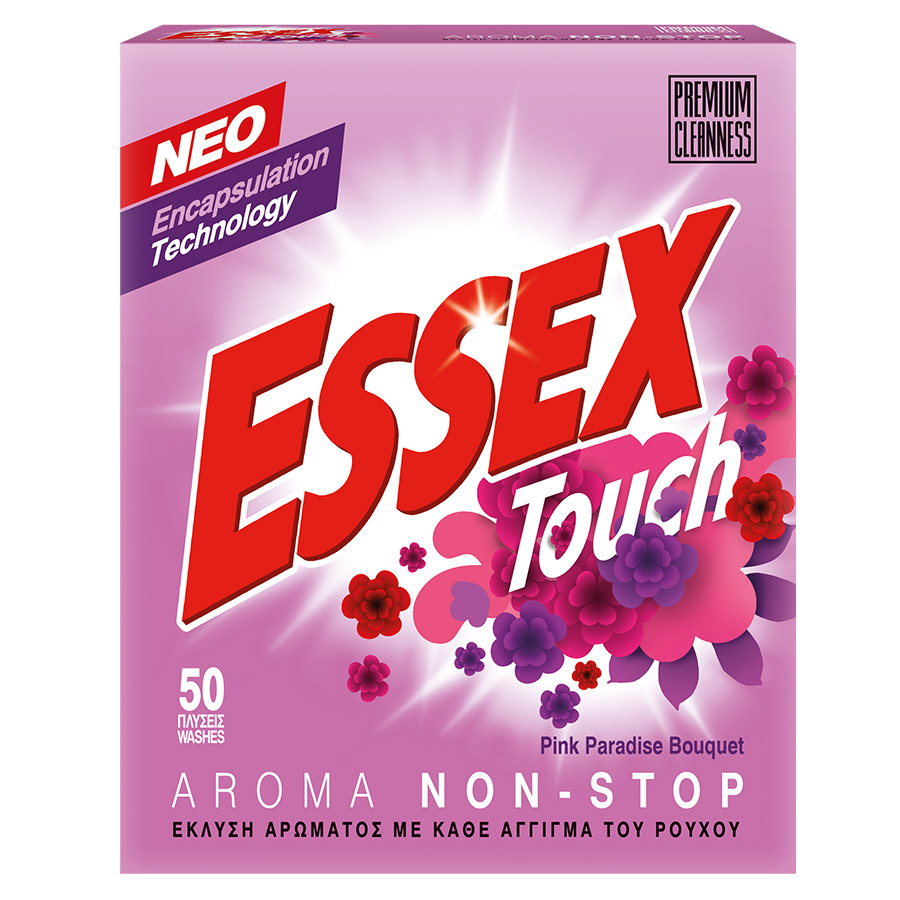 Essex Touch Απορρυπαντικό Πλυντηρίου Ρούχων Σκόνη 50mez. 2,4kg.