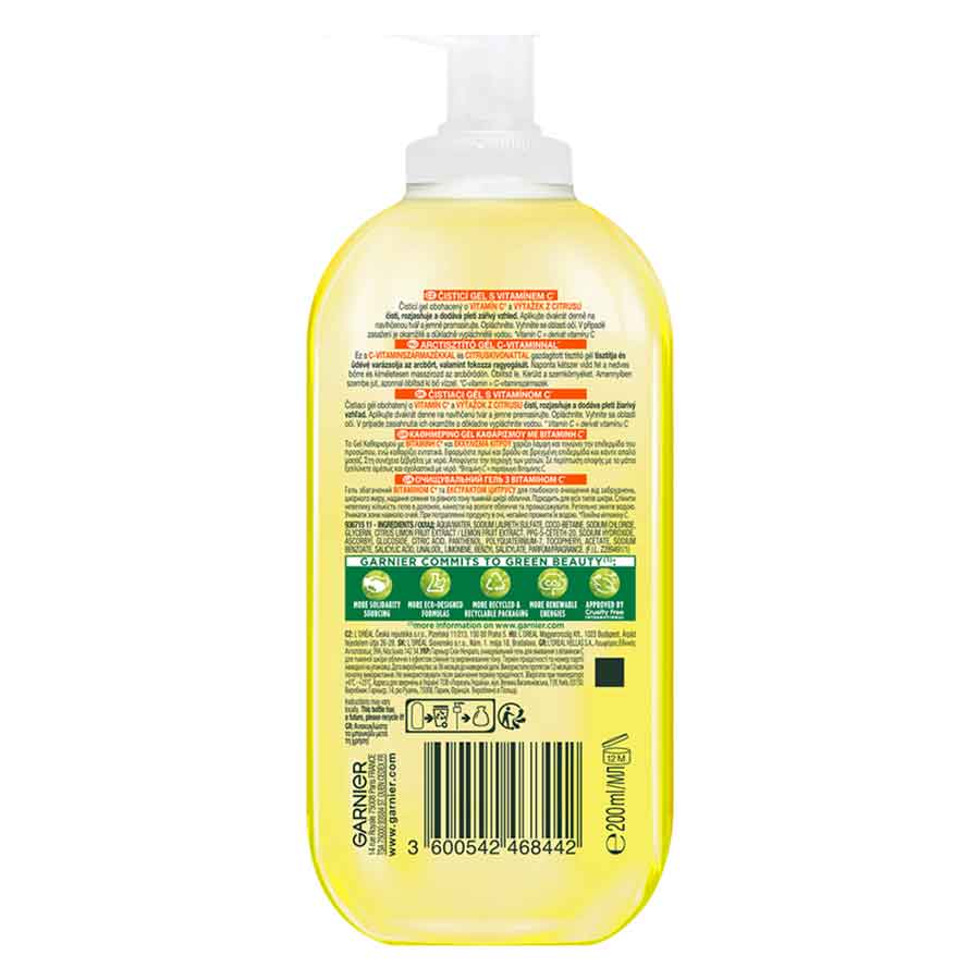 L'oreal Garnier Gel Καθαρισμού Vitamin C 200ml.