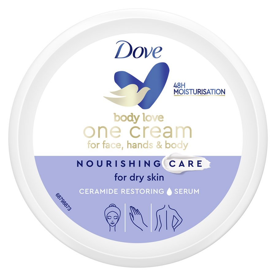 Dove Κρέμα Προσώπου Χεριών Σώματος Nurishing Care 250ml.