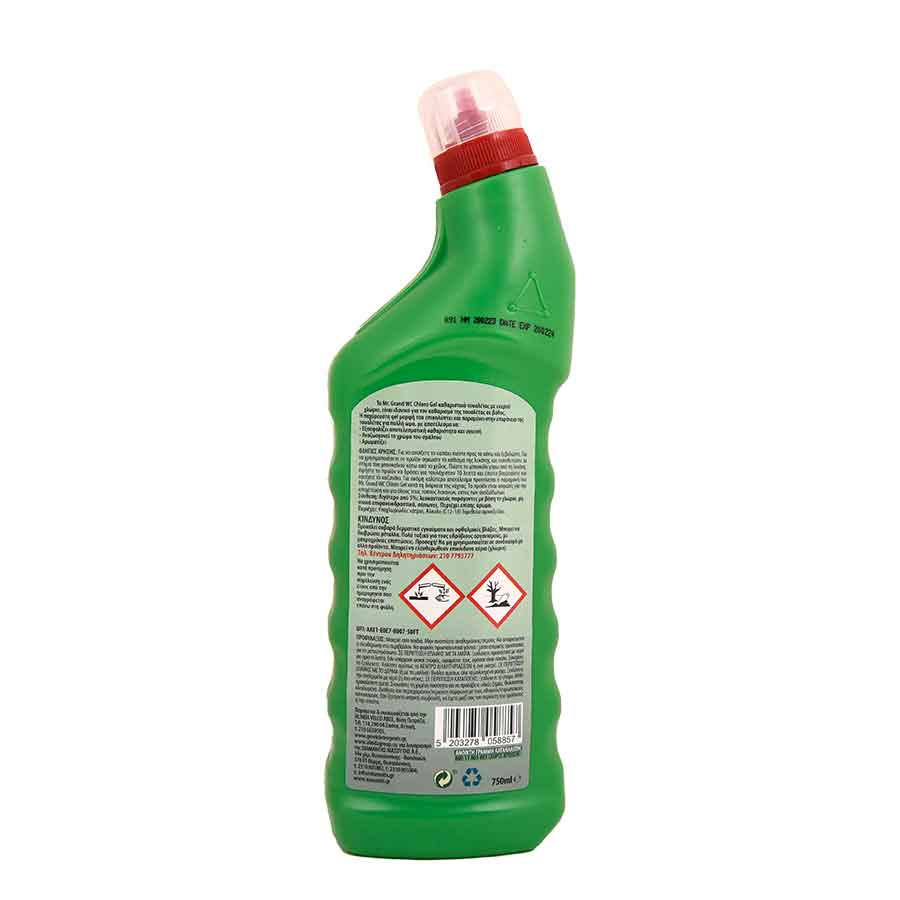 MrGrand Υγρό Gel Καθαριστικό Τουαλέτας Green 750ml.