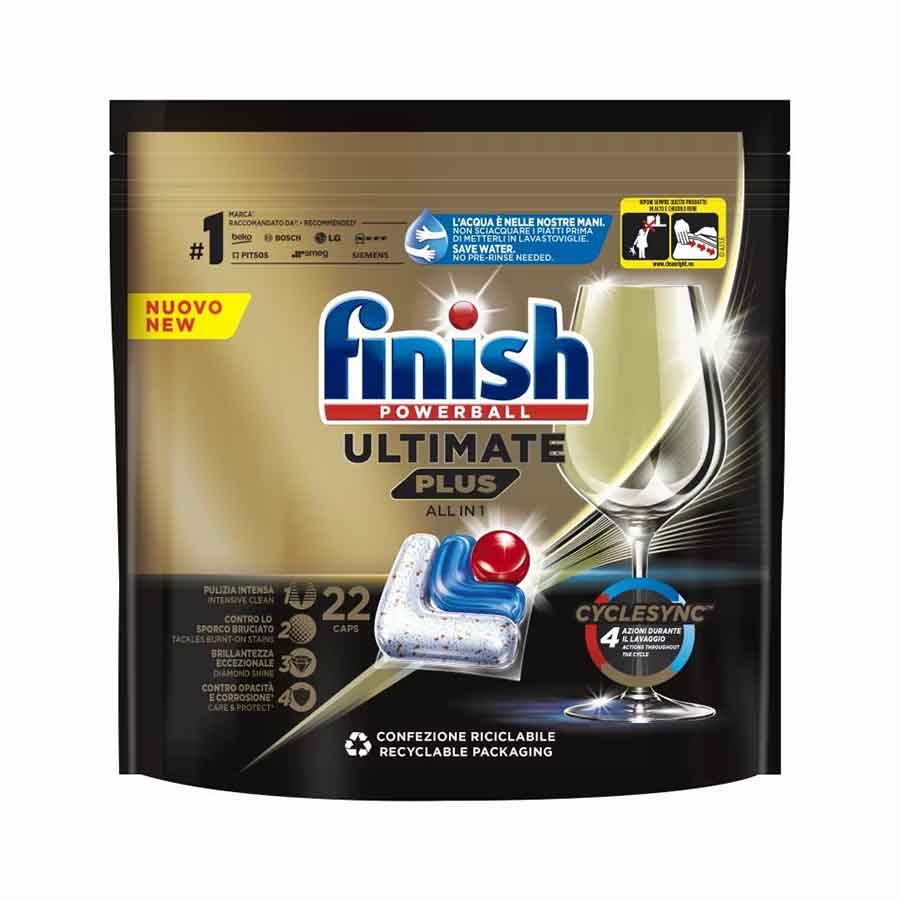 Finish Ultimate Plus All In 1 Ταμπλέτες Πλυντηρίου Πιάτων Regular 22τεμ.