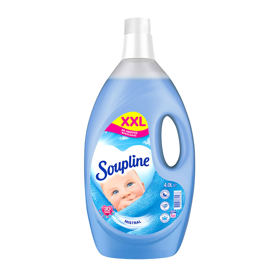 Soupline Μαλακτικό Ρούχων Mistral 50mez. 4lt.