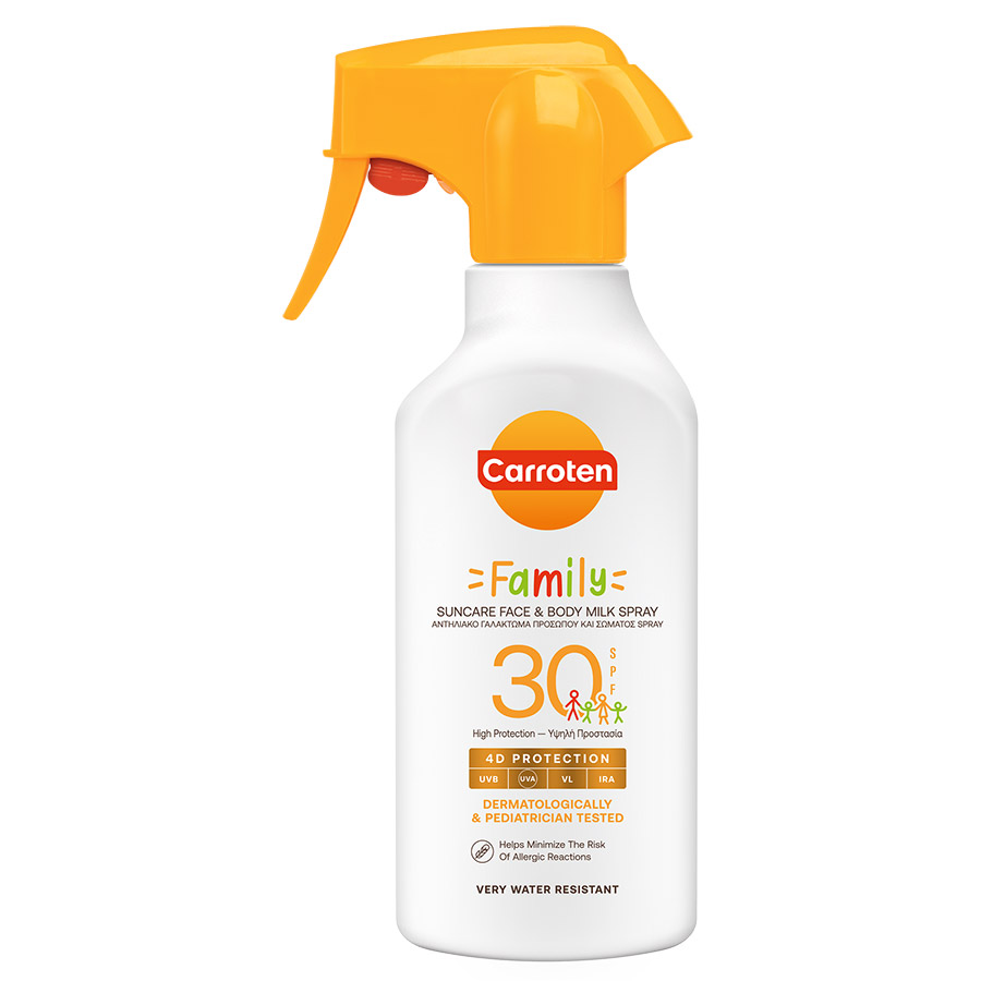 Carroten Family Αντηλιακό Γαλάκτωμα Trigger Spray SPF30 270ml.
