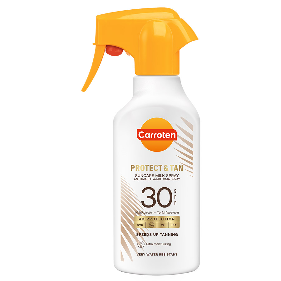 Carroten Αντηλιακό Γαλάκτωμα Tan & Protect Trigger Σπρέι SPF30 270ml.