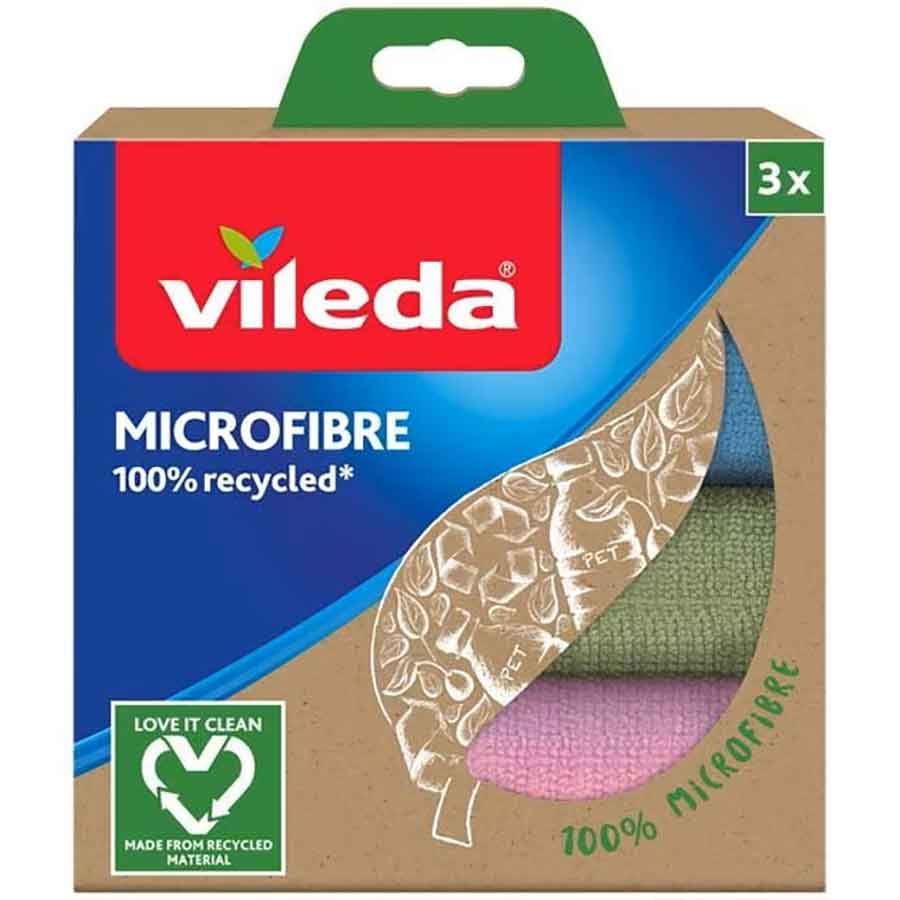 Vileda Recycled Πετσέτα Μικροϊνών 3τεμ.