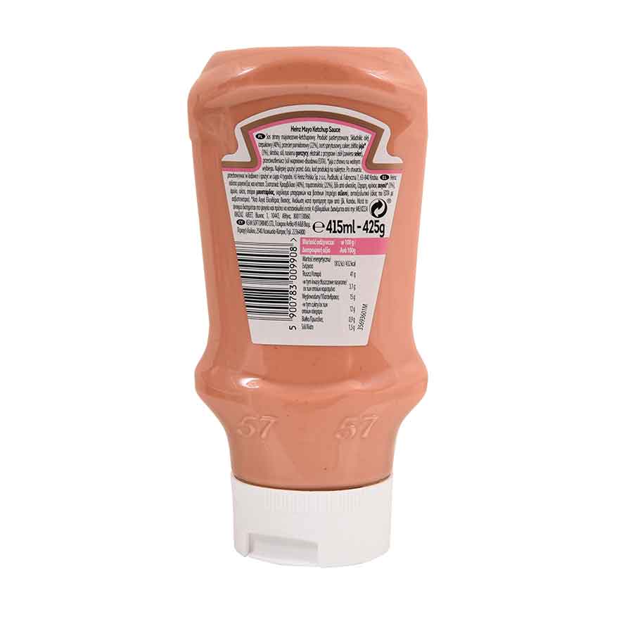 Heinz Mayoketchup Μαγιονέζα Top Down 415ml.