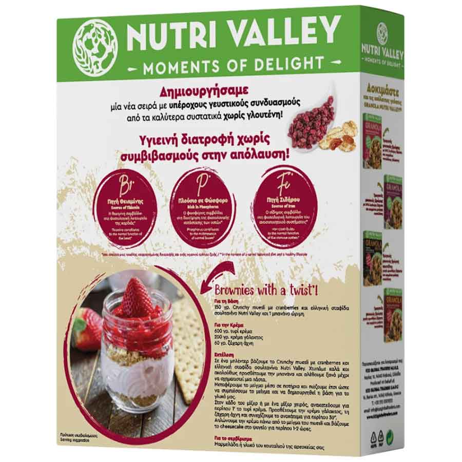 Nutri Valley Granola Cranberries Χωρίς Γλουτένη 320γρ.