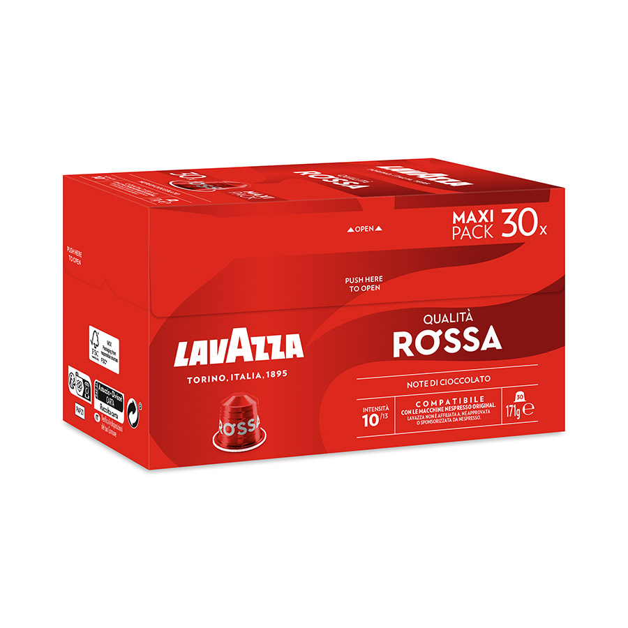 Lavazza Qualita Rossa Καφές Espresso Σε Κάψουλες 30τεμ. 171γρ.