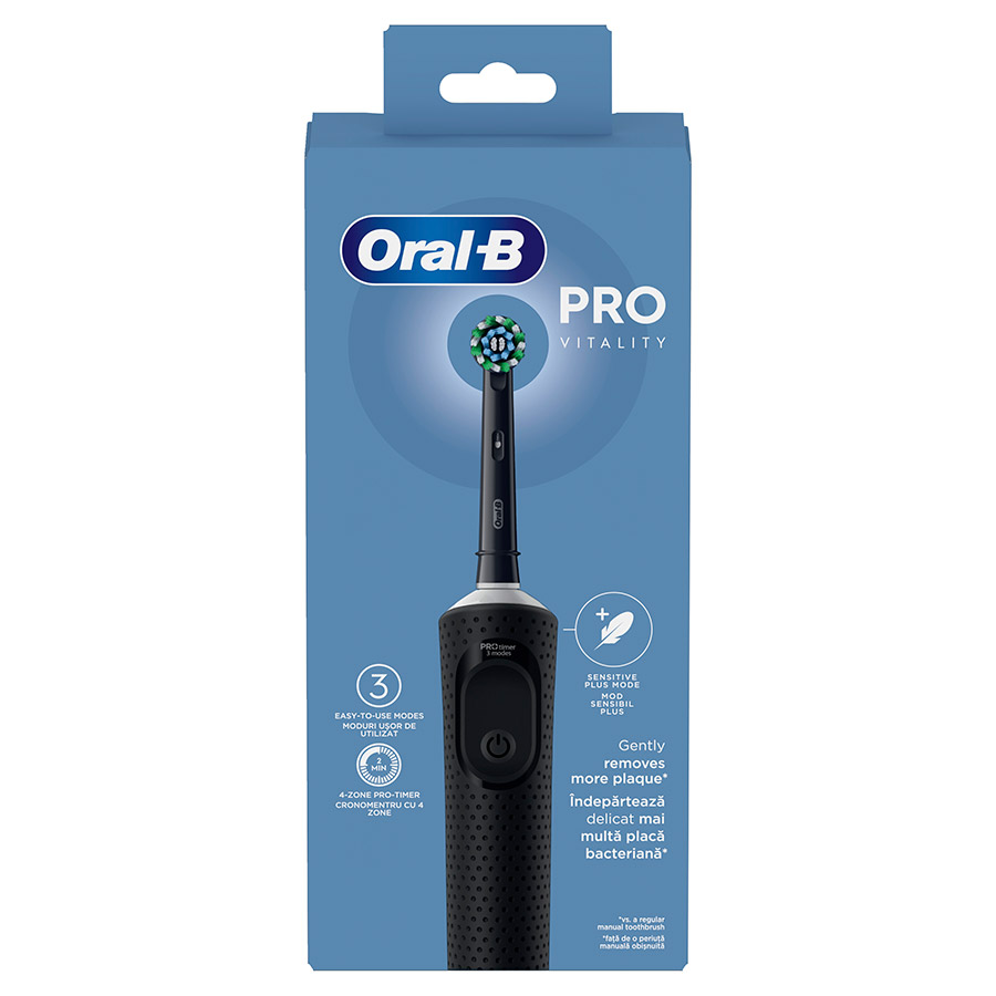 Oral-B Vitality Pro Black Ηλεκτρική Οδοντόβουρτσα Επαναφορτιζόμενη