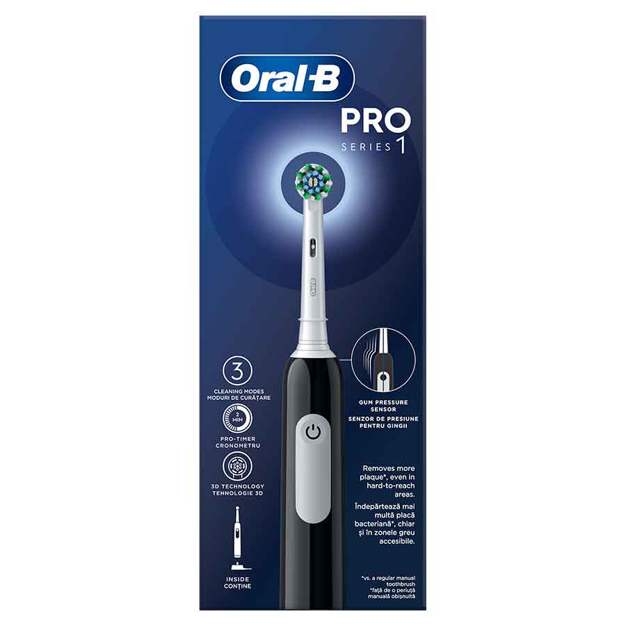 Oral-B Οδοντόβουρτσα Επαναφορτιζόμενη Pro1 790 Cross Action Black Edition