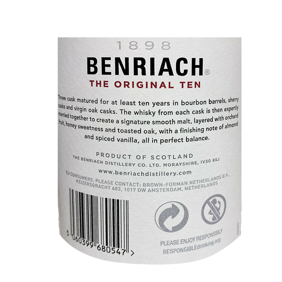 Benriach Ουίσκι 10Ετών 700ml.
