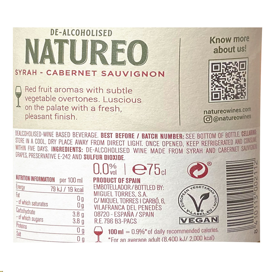 Torres Natureo Οίνος Ροζέ Χωρίς Αλκοόλ 750ml.