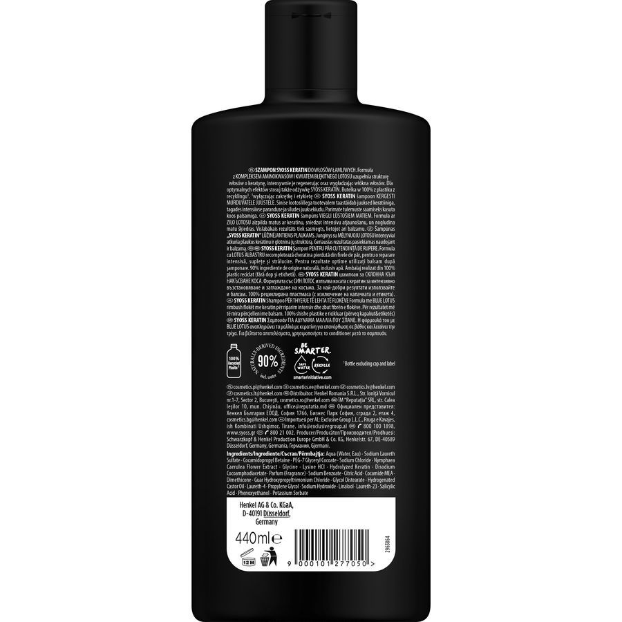 Syoss Intense Keratin Σαμπουάν Για Αδύναμα Μαλλιά  440ml.