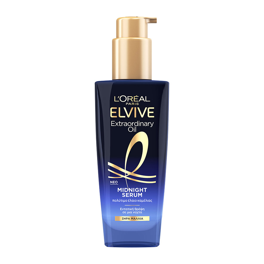 L'oreal Elvive Extraordinary Oil Ορός Μαλλιών Midnight Serum Για Ξηρά Μαλλιά 100ml.