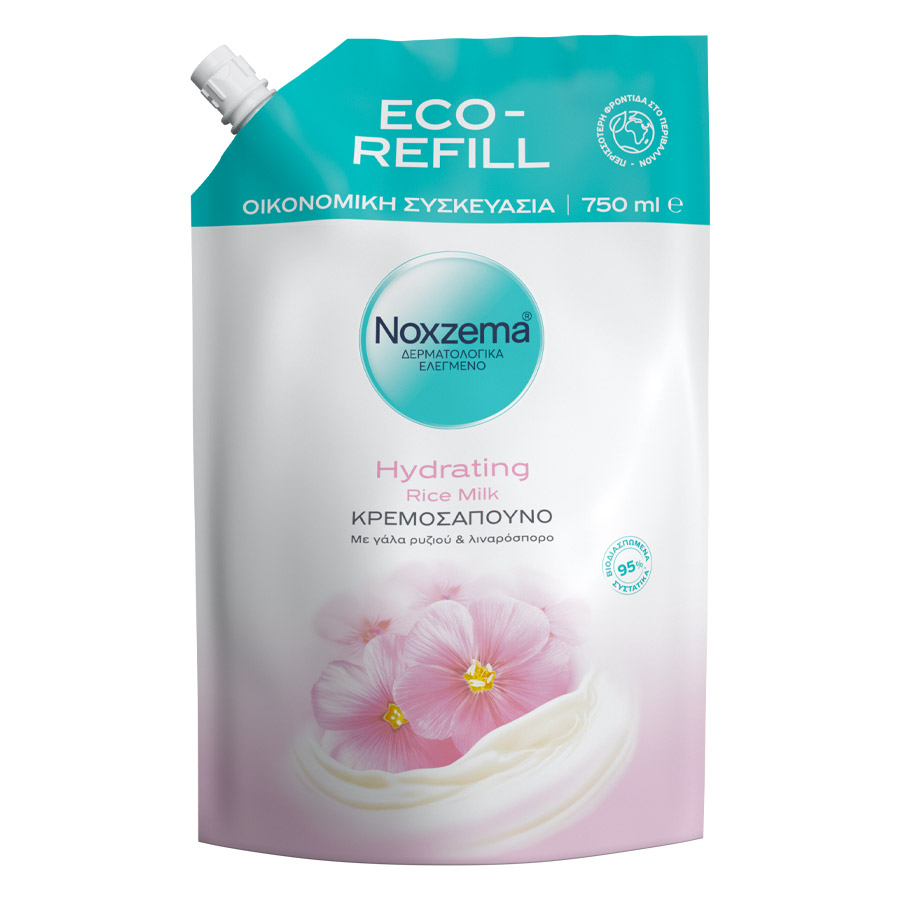 Noxzema Lins&Rice Κρεμοσάπουνο Ανταλλακτικό 750ml.