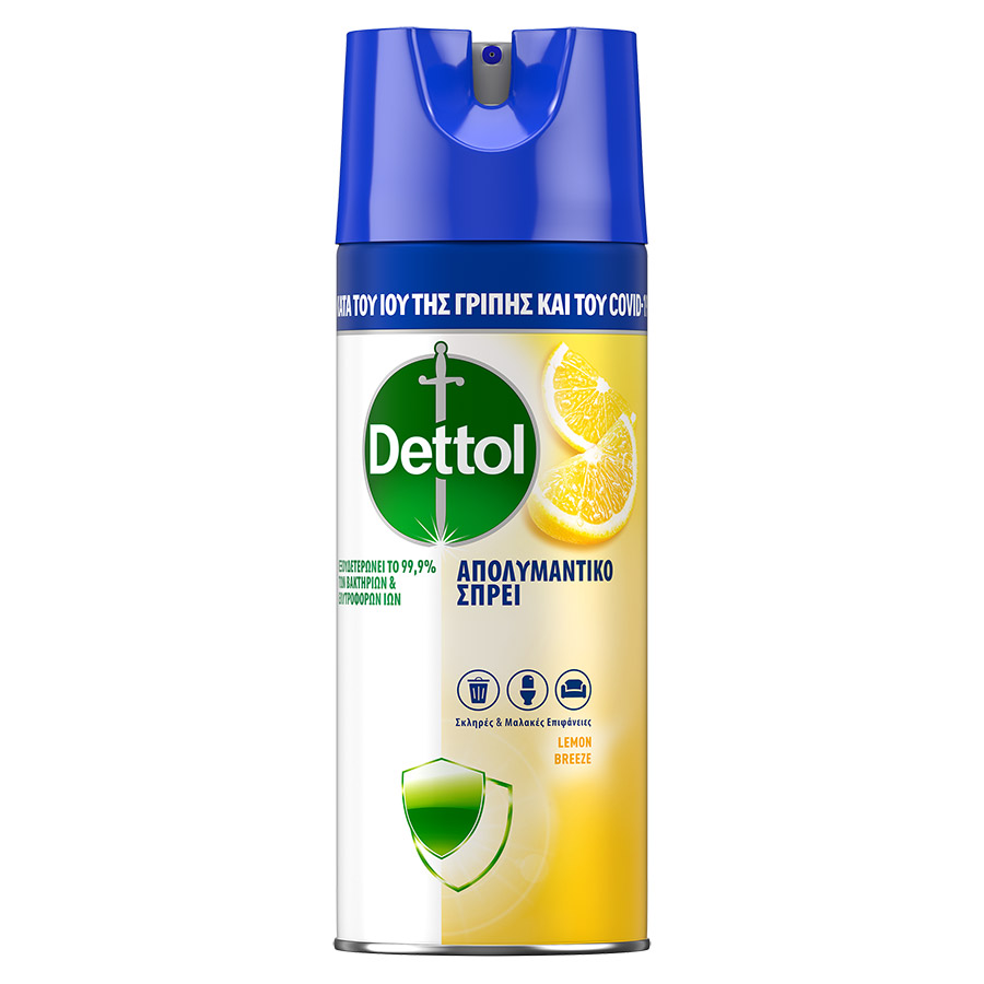 Dettol Απολυμαντικό Σπρει Λεμόνι 400ml.