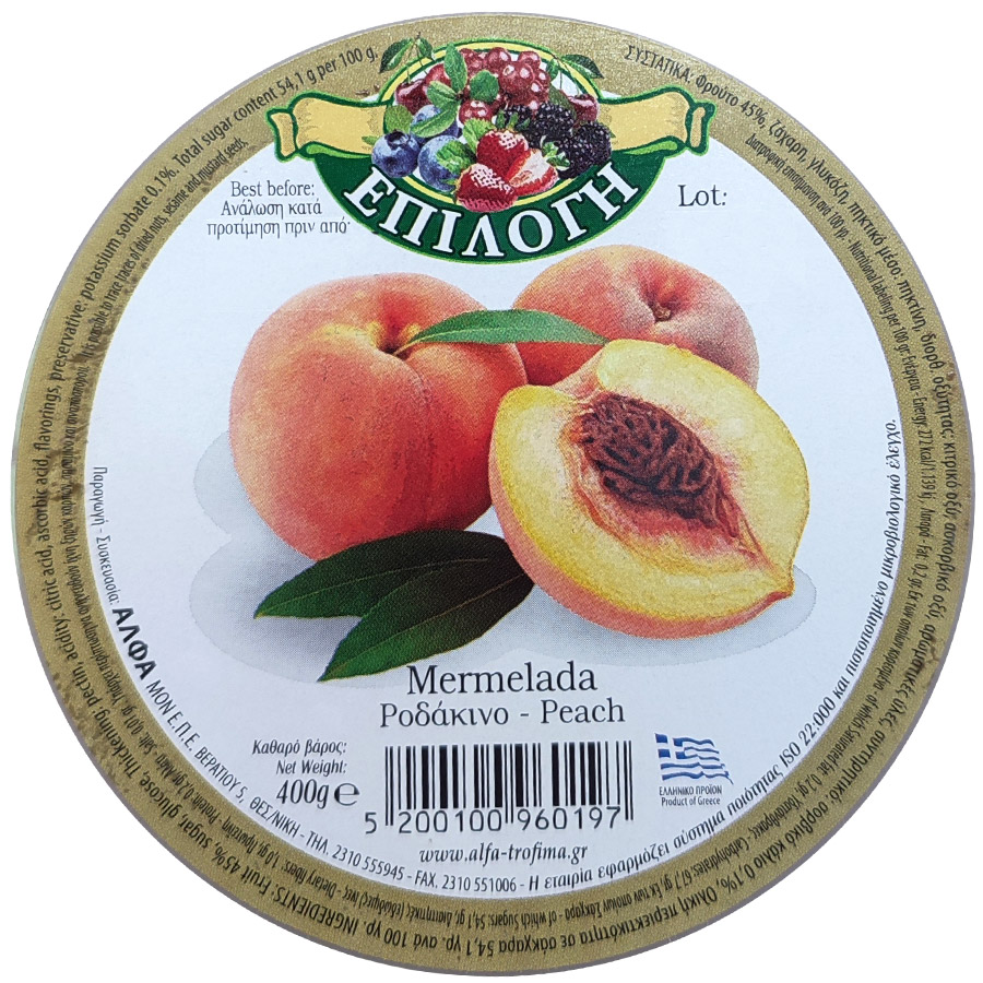 Άλφα Mermelada Ροδάκινο