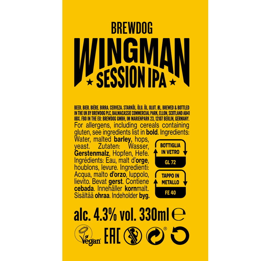 Brewdog Μπίρα Wingman Φιάλη 330ml.