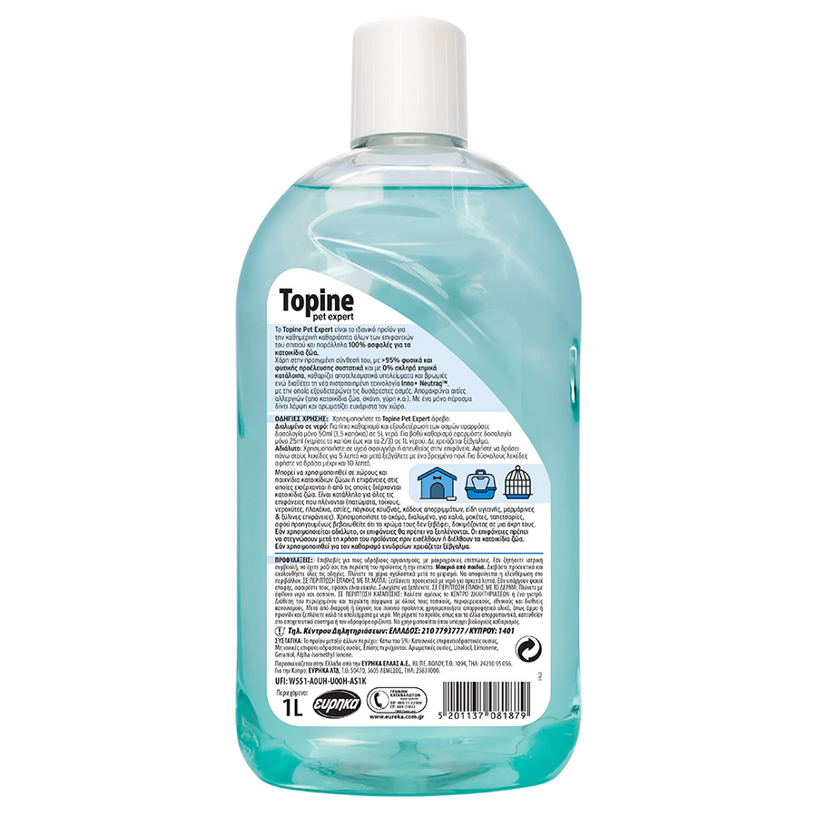 Topine Pet Expert Καθαριστικό Επιφανειών 1lt.