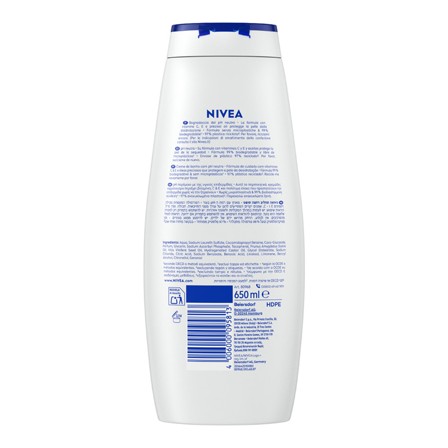 Nivea Creme Soft Αφρόλουτρο 650ml.