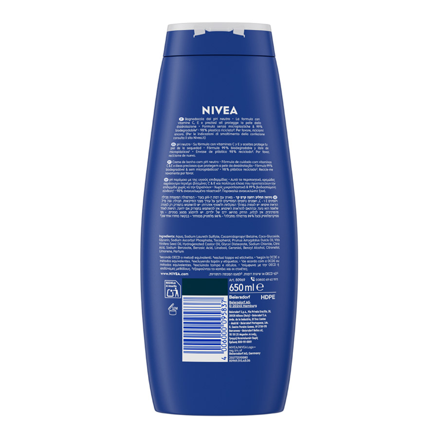 Nivea Creme Care Αφρόλουτρο 650ml.