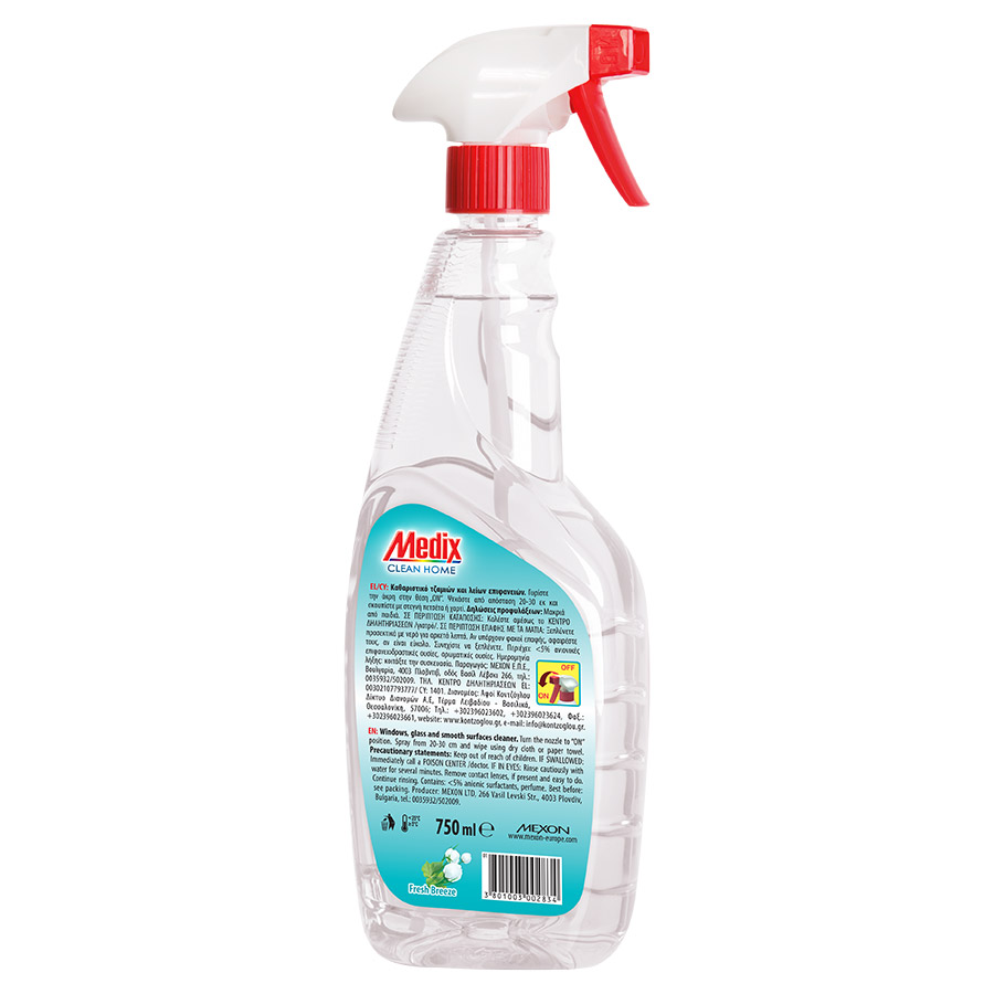 Medix Clean Home Καθαριστικό Τζαμιών Fresh Breeze 750ml.
