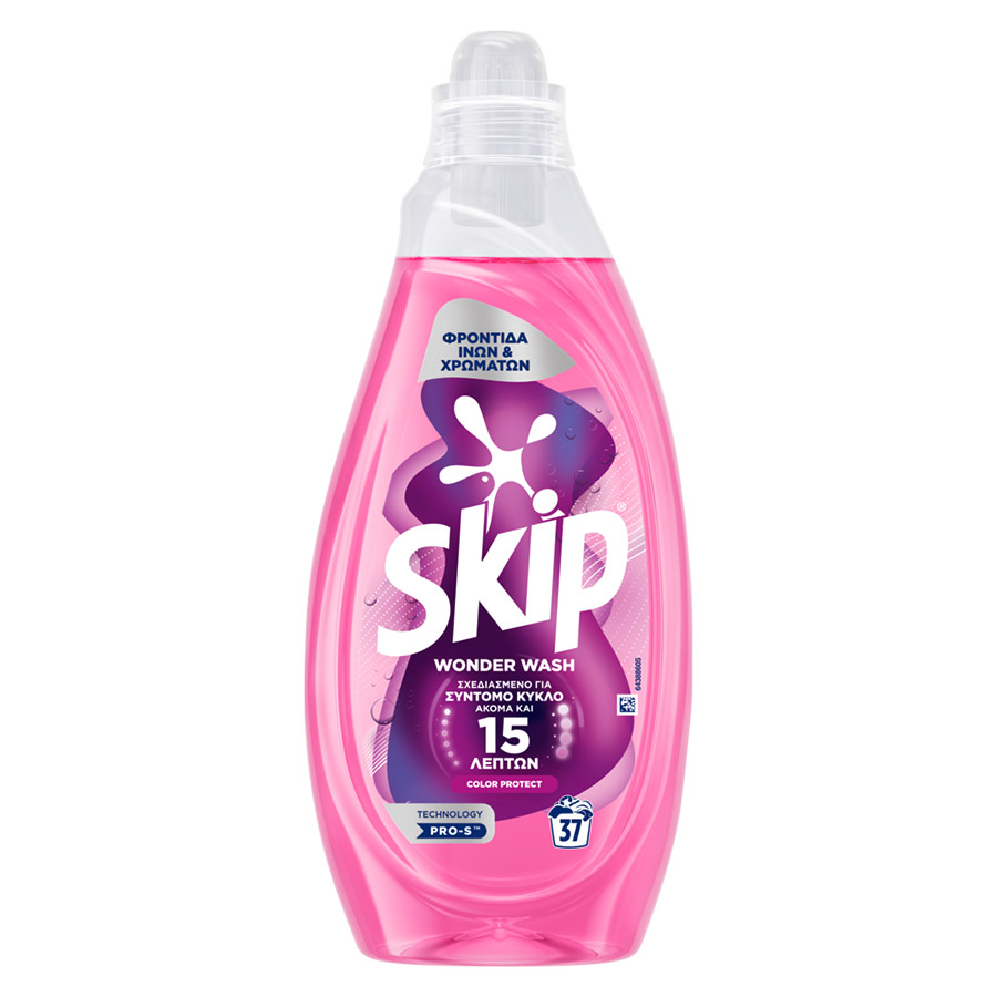 Skip Wonder Wash Υγρό Απορρυπαντικό Πλυντηρίου Ρούχων Color Protect 37mez. 1,48lt.