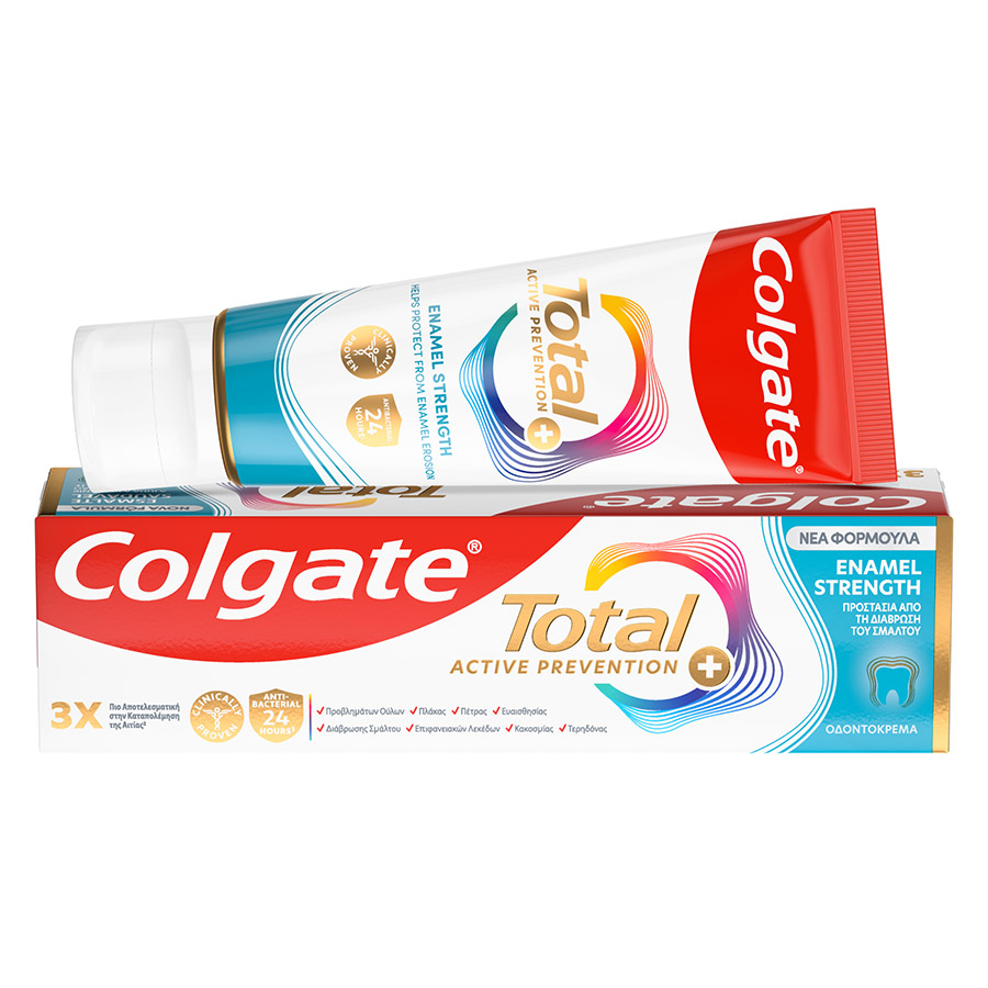 Colgate Total Active Prevention Plus Οδοντόκρεμα Enamel Strength 75ml.