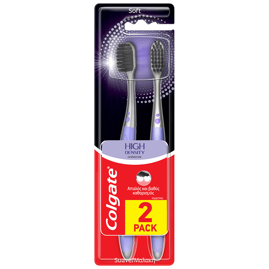 Colgate High Density Οδοντόβουρτσα Charcoal 2τεμ.