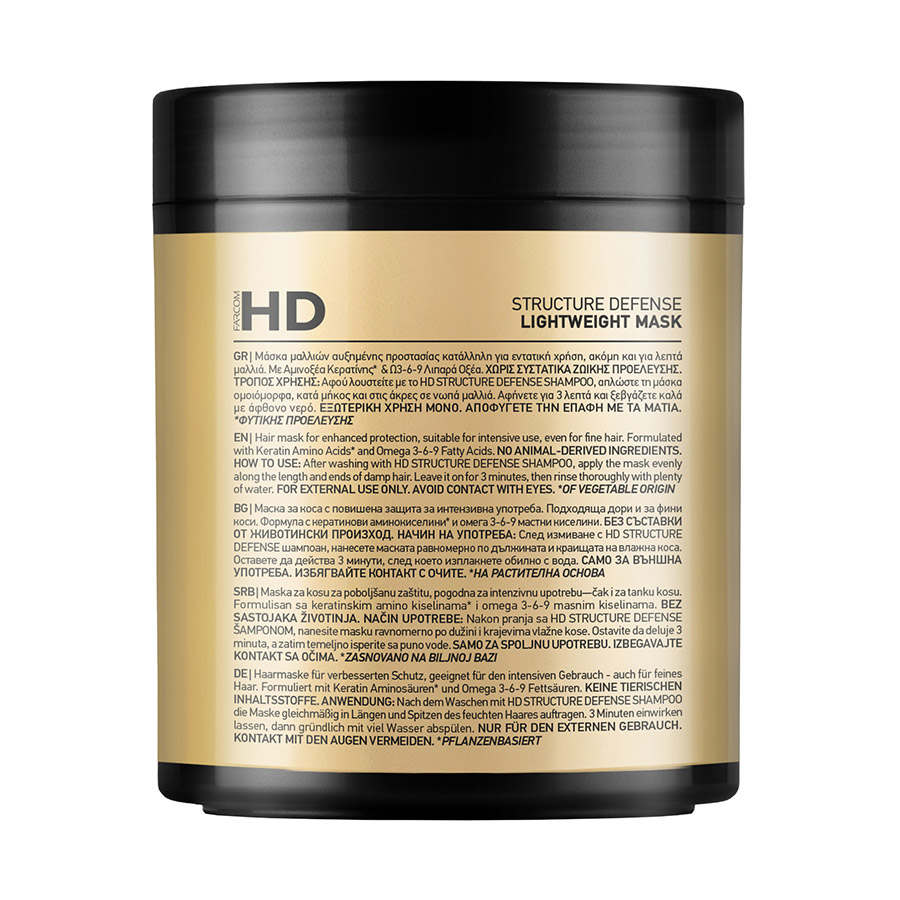 Farcom HD Μάσκα Μαλλίων Structure Defense Lightweight 1lt.