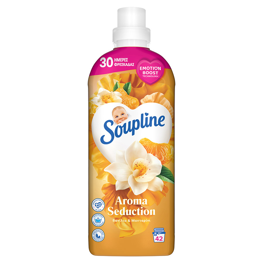 Soupline Aroma Συμπυκνωμένο Μαλακτικό Ρούχων Βανίλια & Μανταρίνι 42mez. 900ml.