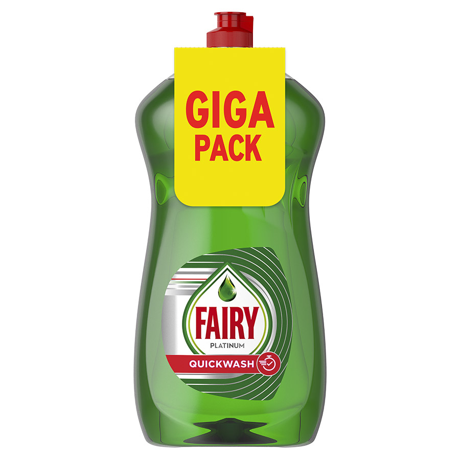 Fairy Platinum Quickwash Υγρό Απορρυπαντικό Πιάτων 1,25lt.