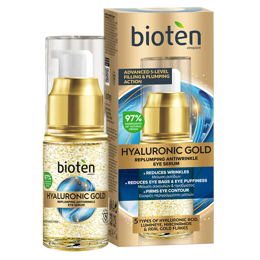 Bioten Hyaluronic Gold Ορός Ματιών Antiwrinkle 15ml.