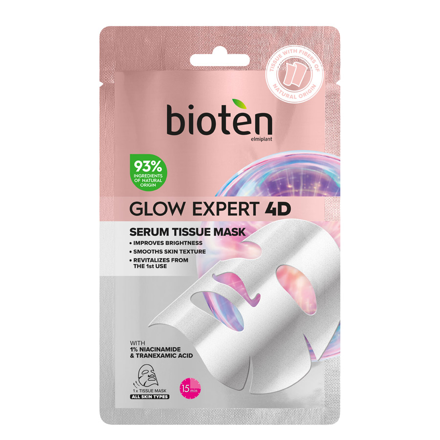 Bioten Glow Expert 4D Υφασμάτινη Μάσκα Προσώπου 1τεμ.
