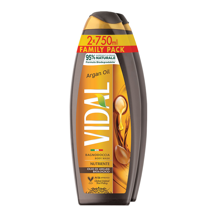 Vidal Αφρόλουτρο Argan Oil 2x750ml.