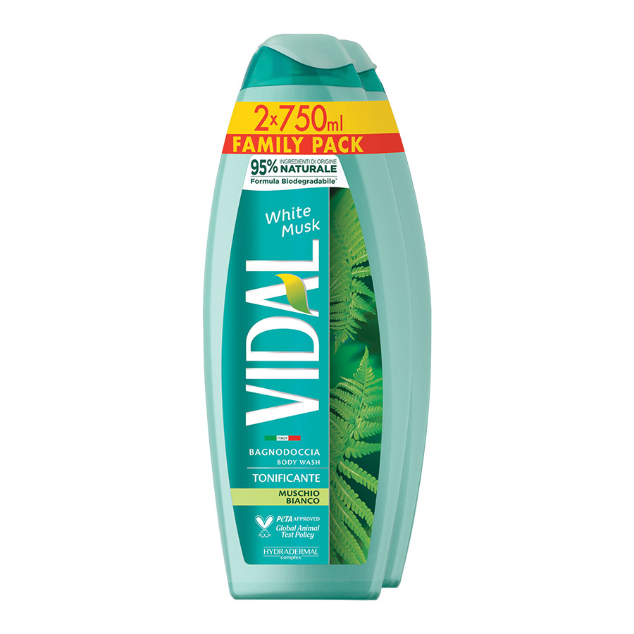 Vidal Αφρόλουτρο White Musk 2x750ml.