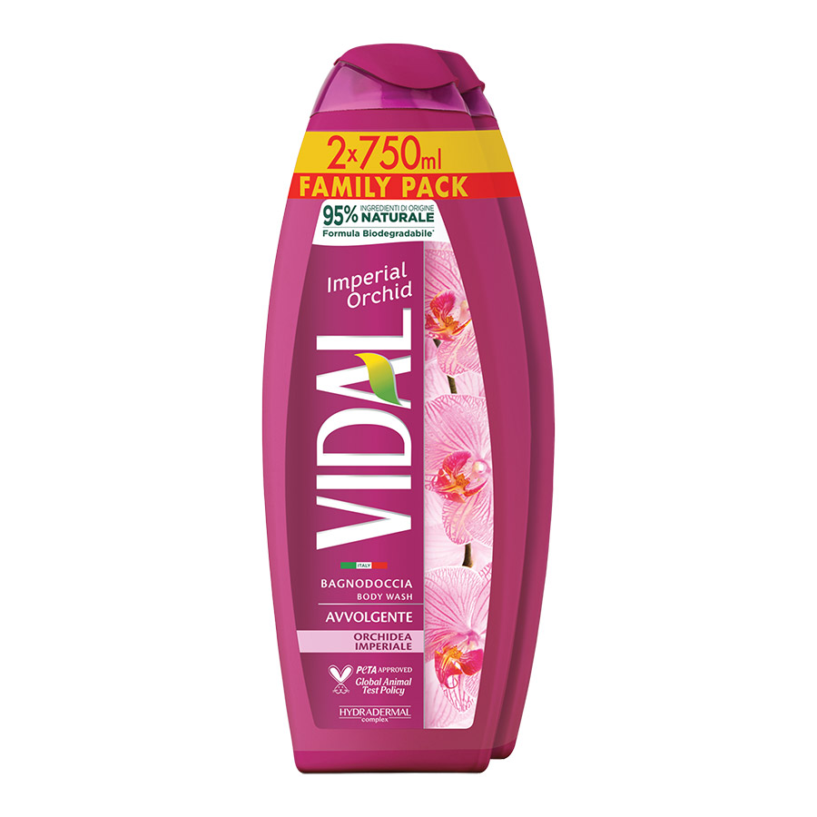 Vidal Αφρόλουτρο Gel Orchid 2x750ml.