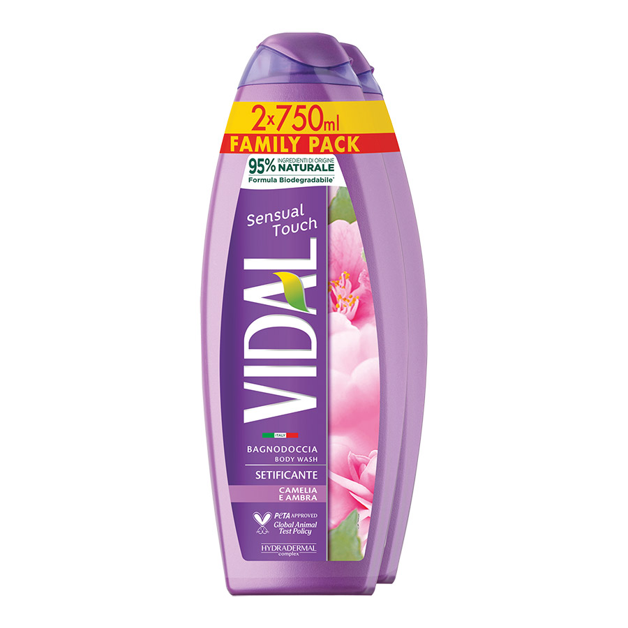 Vidal Αφρόλουτρο Sensual Touch 2x750ml.